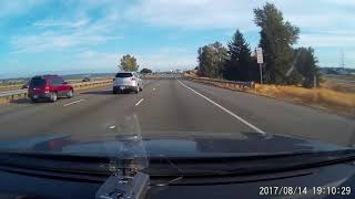 Left lane camper who doesn't like being passed
