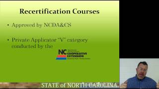 NC Pesticide Applicator Certification and Licensing