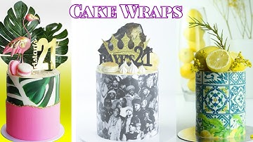 How to cover a cake with cake wraps/ edible images/ frosting sheets - fast and easy