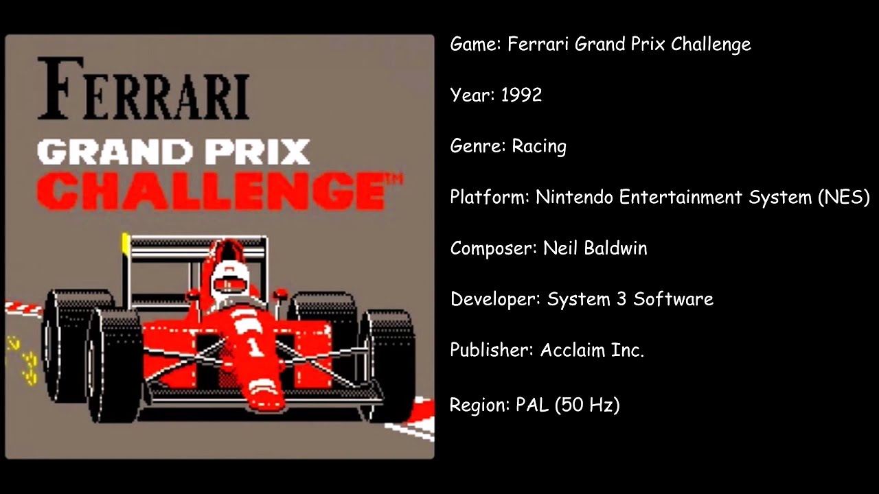 Ferrari Grand Prix Challenge | NES | Soundtrack (PAL 50 Hz)