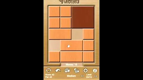 Klotski Medium Level 22 of 74 par solution