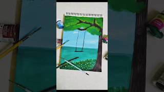 A moment of calm✨🪄 #youtubeshorts #shortsfeed #art #paintingtutorial #painting #shorts #waterpaint