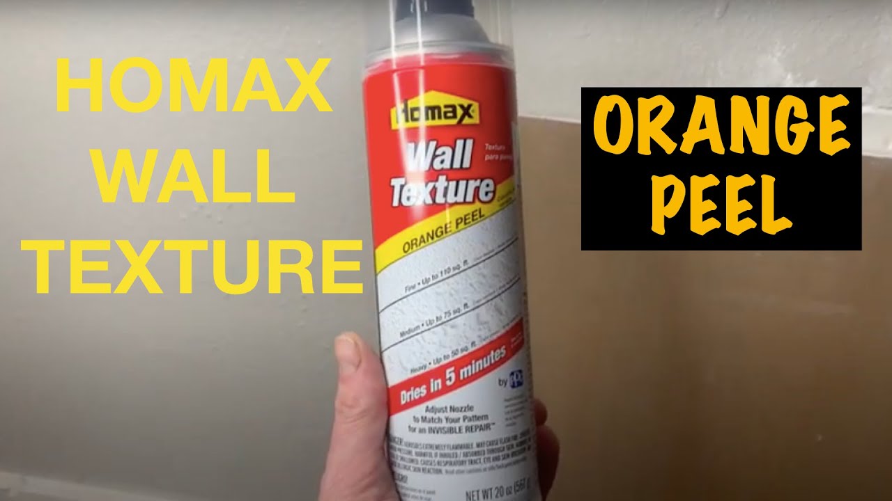 HOMAX Brand Orange Peel Dry Wall Texture Spray Can Tutorial Demonstration [ HOMAX Wall Texture] 