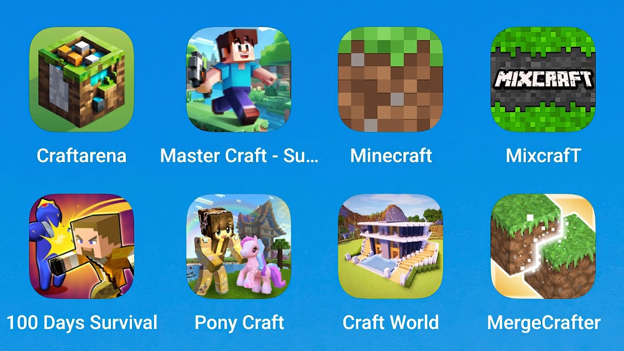 Craftarena, Master Craft Survival, Minecraft, Mixcraft, 100 Days Survival, Pony Craft, Craft World