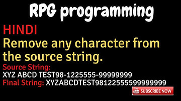 IBM i, AS400 Tutorial, iSeries, System i -Remove any character from the string occur any no. of time