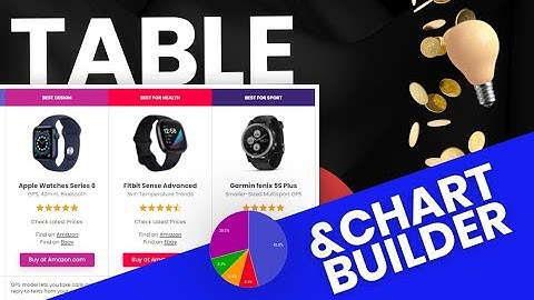How to make Table comparison and graphs in Wordpress and Gutencon plugin