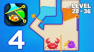 Save The Fish - Pull Pin Gameplay Walkthrough - Level 28 to Level 36 (iOS, Android)