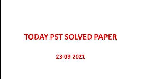 today pst solved paper  23 09 2021|| iba pst paper