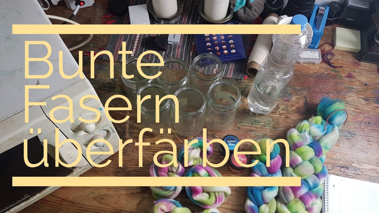 Bunte Fasern überfärben