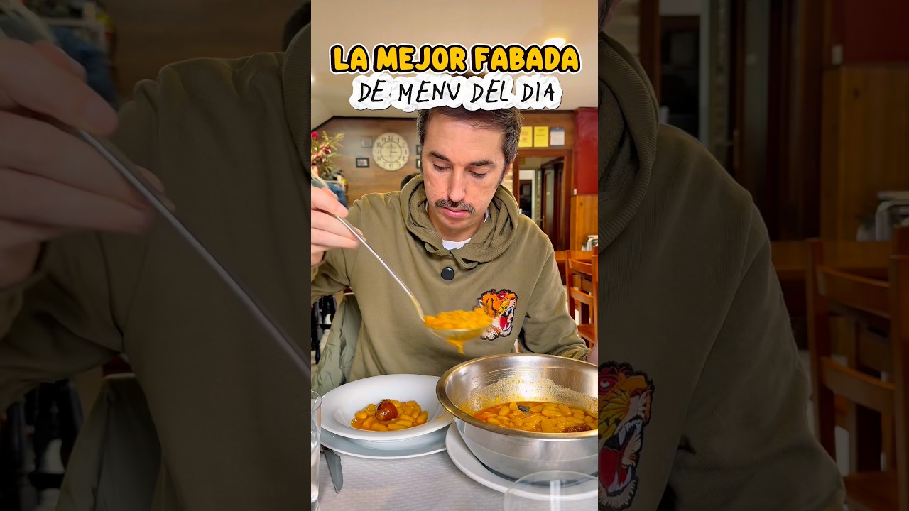 La mejor fabada que te puedes comer en un menú del día de Asturias: La venta el gallo #asturias