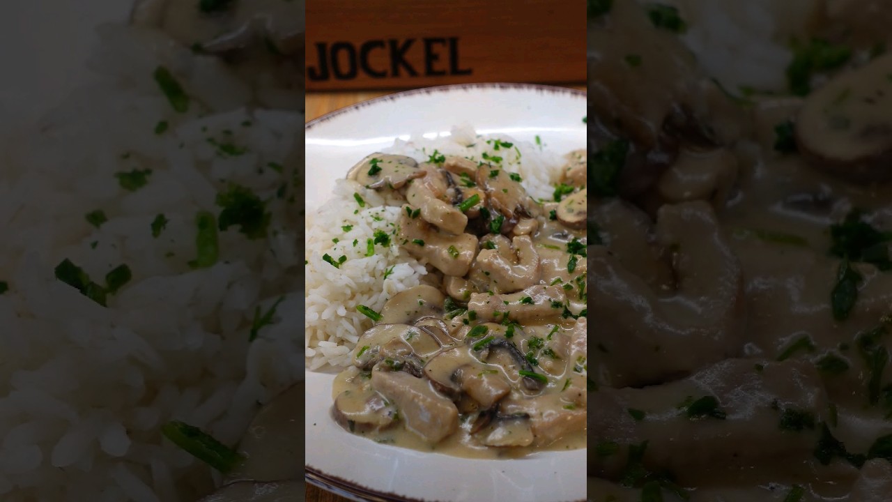 schnelles Sahne-Geschnetzeltes mit Champignons #rezeptideen #shorts # ...