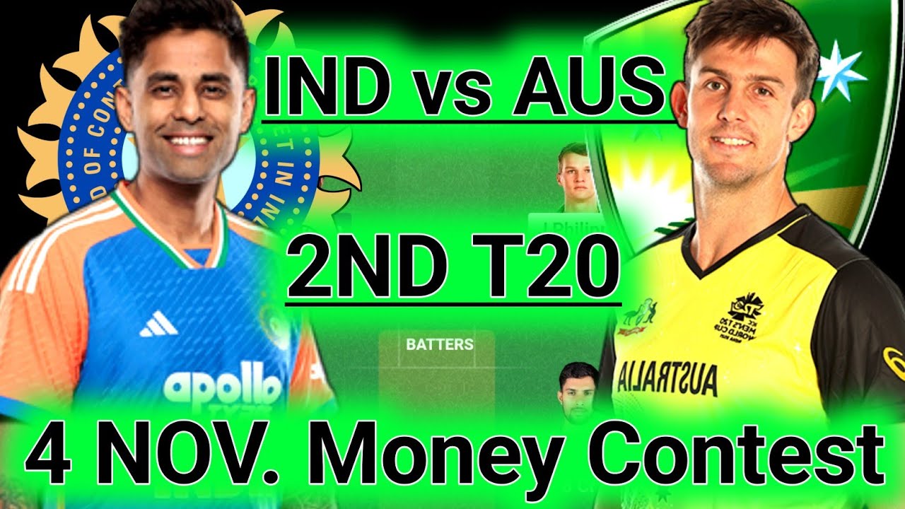 AUS vs IND Dream11 Team Prediction | India vs Australia 2nd T20 Match Prediction | IND vs AUS T20 