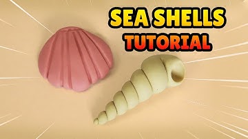 🔴DIY how to make SEA SHELLS MINIATURE - Easy Polymer Clay Food, Fondant, plastilina tutorial DIY