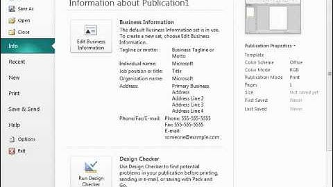Publisher 2010 Tutorial The Publisher Environment Microsoft Training Lesson 1.1