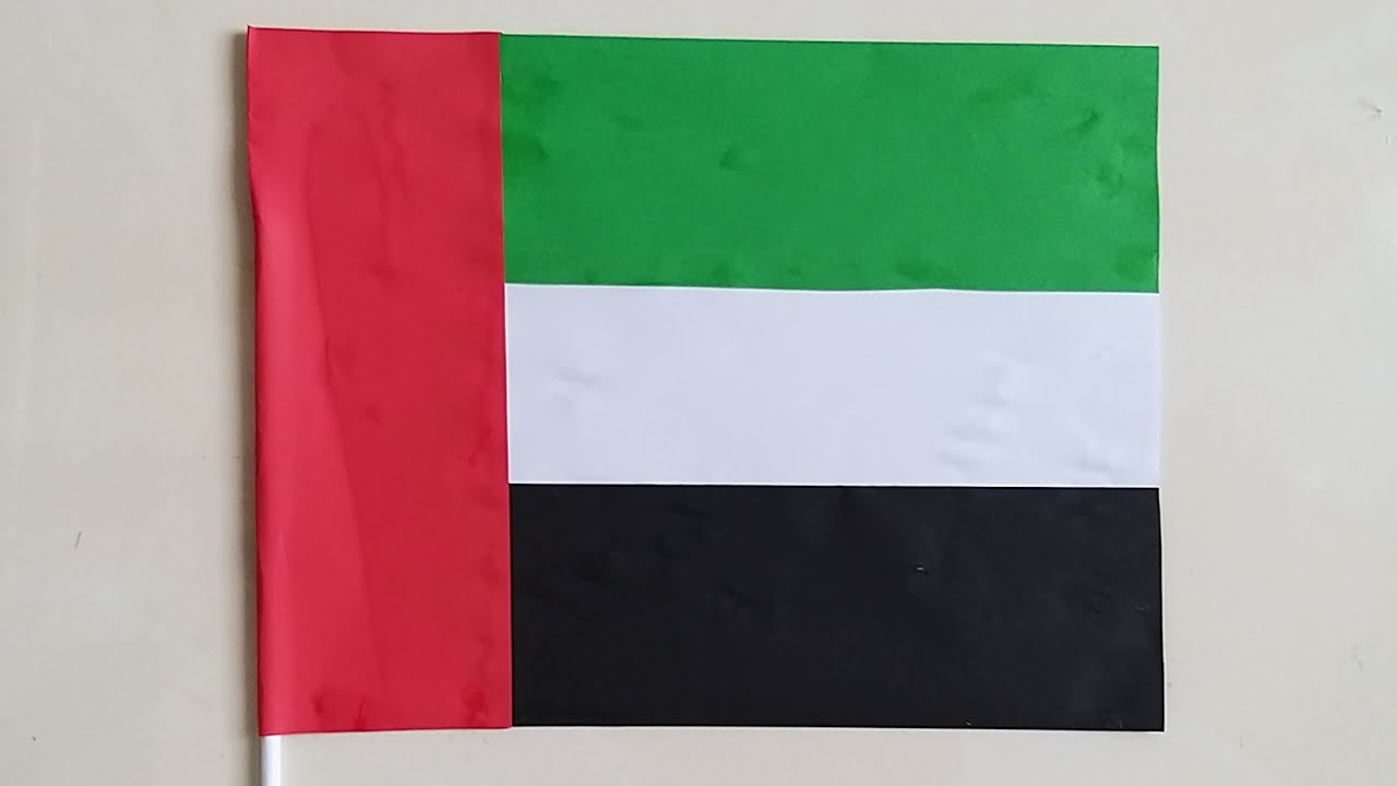 UAE flag/How to make UAE flag with paper/ DIY paper flag for UAE National Day/