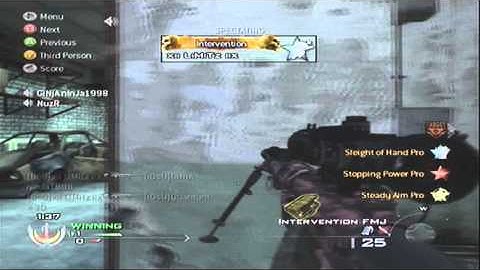 MW2 Intervention Triple kill feed to GWK