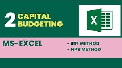Capital Budgeting    Ms Excel    Bcom #msexcel #bcom #capitalbudgeting