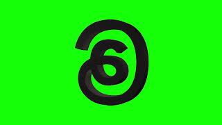Threads Logo Icon 3D Revolving  Animation on Green Screen | 4K | FREE TO USE