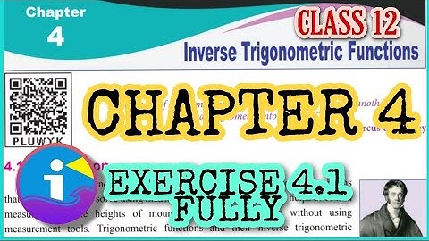 12TH MATHS | CHAPTER 4 | EXERCISE 4.1| INVERSE TRIGONOMETRIC RATIOS| GREATS GOKUL| TAMIL|