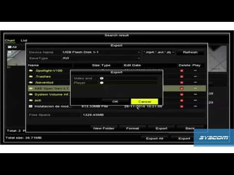 Exportar Videos en Formato AVI - DVRs HIKVISION