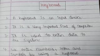#10 lines essay on keyboard #knowledge of keyboard #part of computer #handwriting# trending# viral #