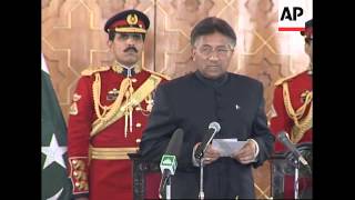 AP cover of swearing in of Pervez Musharraf as civilian president for five yr term