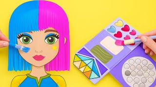 Muñeca de Papel Fashion ✂️💖 Peinados, Maquillaje y Cambio de Look