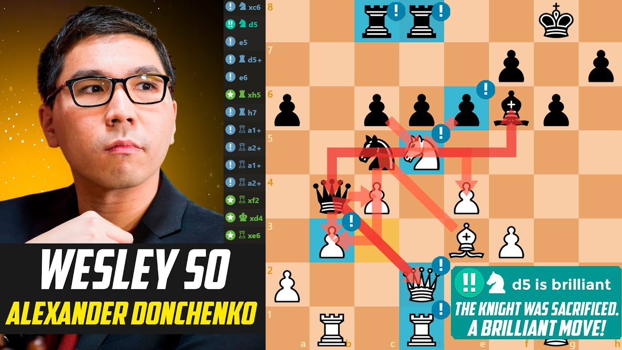 ♟️Wesley So DOMINATES Alexander Donchenko with Brilliant Central Sacrifice! [Stockfish 17]