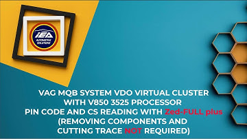 VAG MQB SYSTEM VDO VIRTUAL CLUSTER WITH V850 3525 PROCESSORPIN CODE AND CS READING
