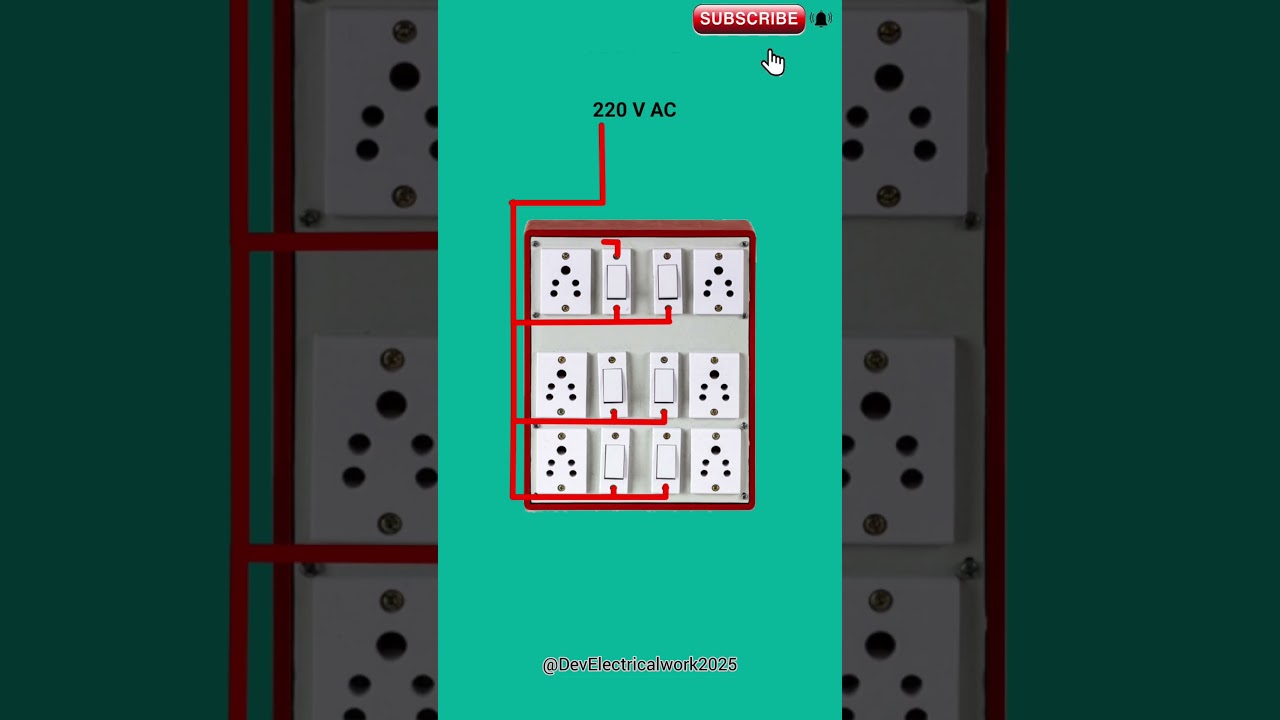 Switch board wearing connection diagram || Electric 6 switch and 6 switch  connection 
