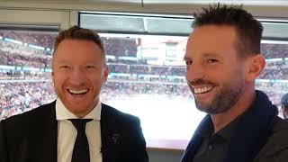 Marián Hossa a vyvesenie jeho dresu pod strechu United Center v Chicagu