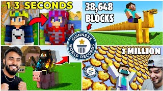 World Records made by Indian YouTubers in Minecraft | @TechnoGamerzOfficial