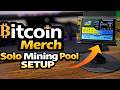 Gold Nugget Solo Bitcoin Miner FULL Setup on BitcoinMerch Lucky Pool | Mine BTC at Home!