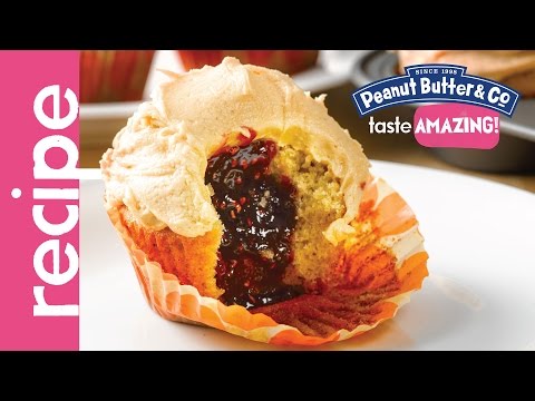 Peanut Butter Cupcakes Stuffed with Jelly Recipe