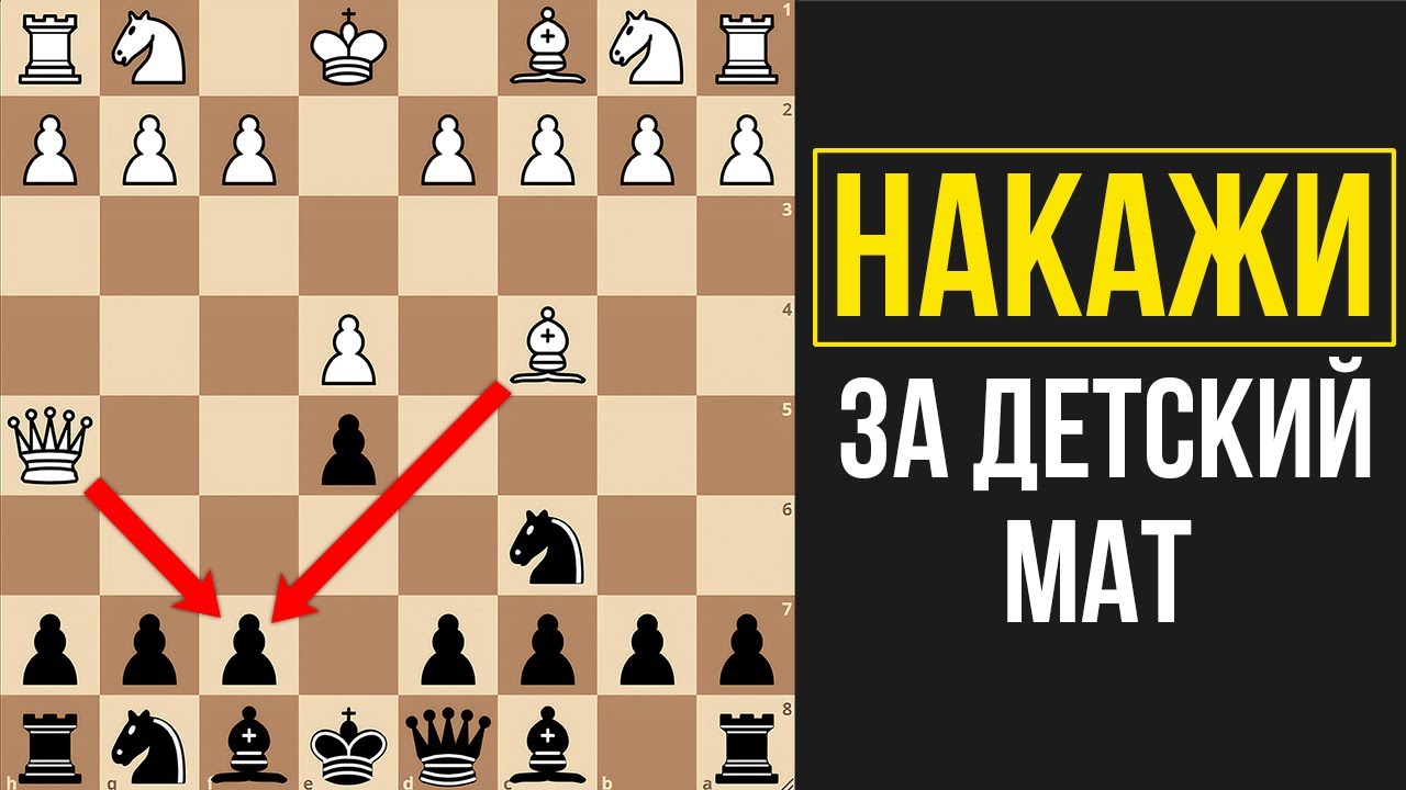 Накажи ЖЁСТКО противника за попытку поставить детский мат!