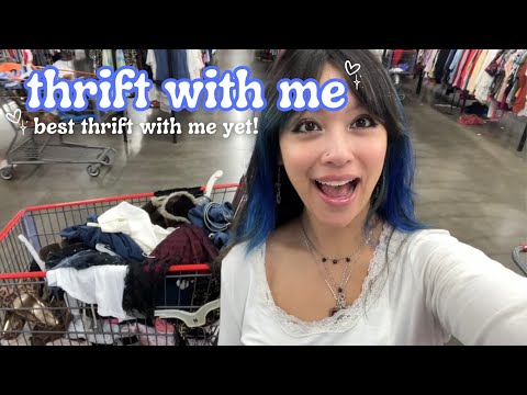 THRIFT WITH ME!! Vintage lingerie, dresses, boots & more (+ in-store try-on)!