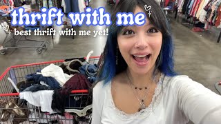 THRIFT WITH ME!! Vintage lingerie, dresses, boots & more (+ in-store try-on)!
