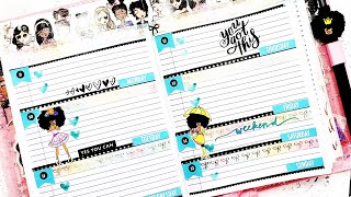 DOLLAR TREE PLANNER Plan With Me GIRLS Food Diary Planner Spread