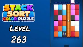 Stack Sort Color Puzzle Level 263 Walkthrough