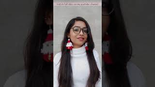 little santa claus making \ cute santa claus diy \ pompom santa claus earring \ #shorts 😍😍😍