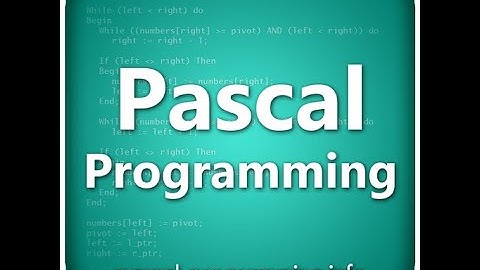 Pascal Tutorial - Part 01 - How to Setup Pascal For Windows