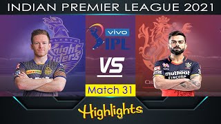 ? G TV KKR vs RCB: 31st Match highlights, score, commentary and discussion on IPL 2021