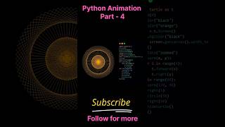 Create Amazing Python Turtle Animation in Just 10 Lines 🐢✨ #python #coding #pythonlearning #shorts