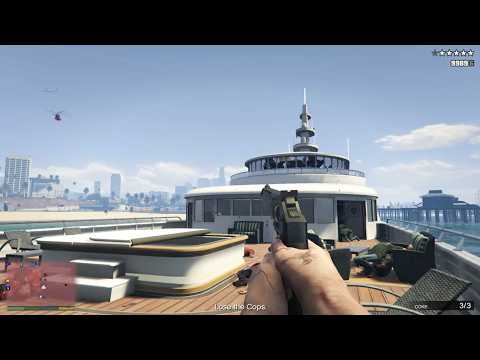 GTA 5 - First Person Yacht Heist + Ten Star Escape