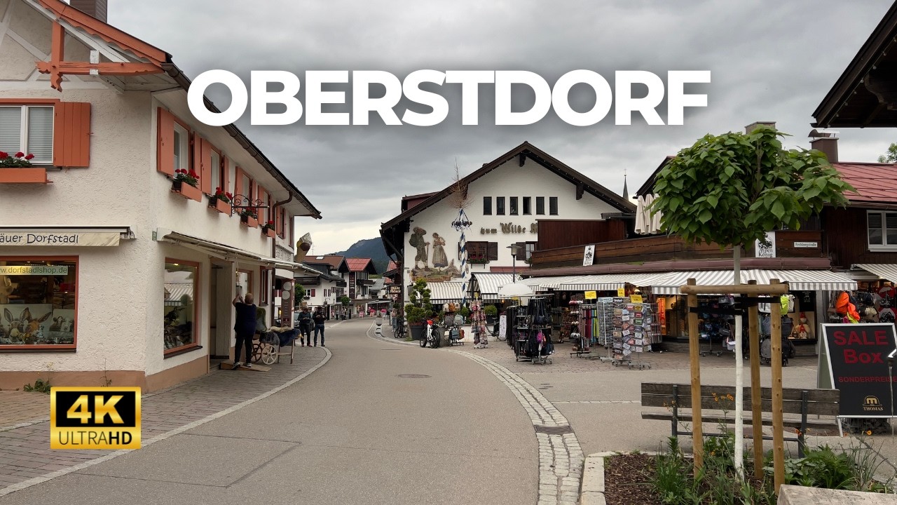 Scenic Walk in Oberstdorf – A Peaceful Bavarian Alpine Village Experience | 4K