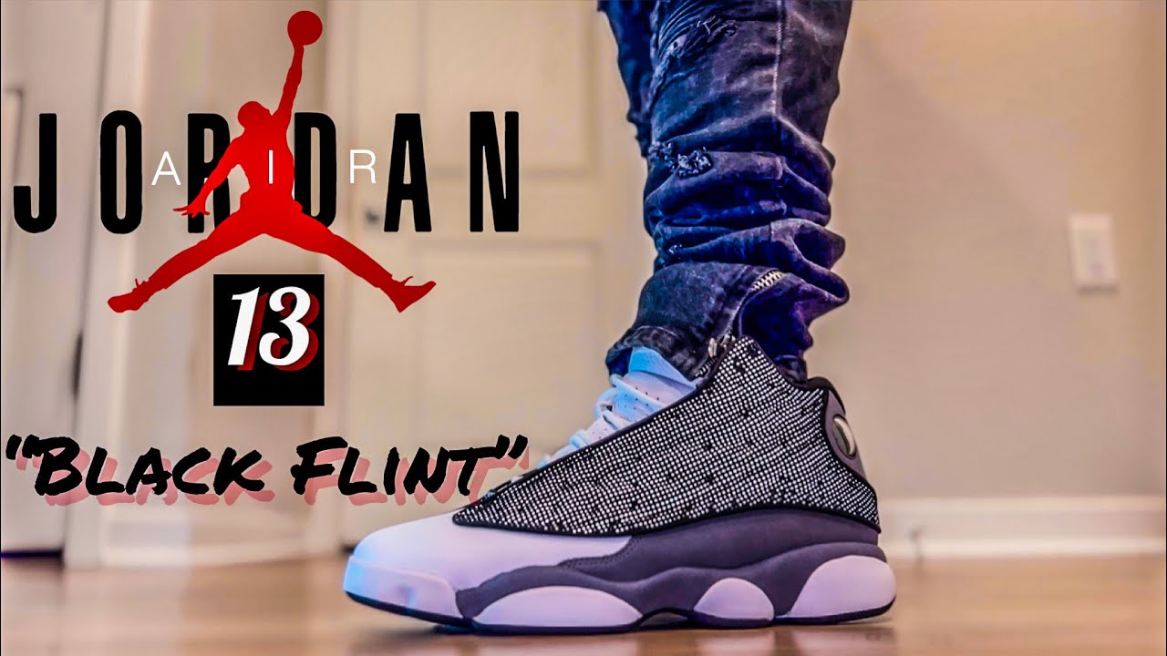 retro 13 flint on feet