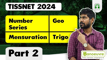 TISSNET 2024 - Weak In Maths? | Number Series | Mensuration | Geo | Trigo | Part II