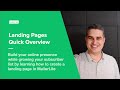 Landing Pages Quick Overview