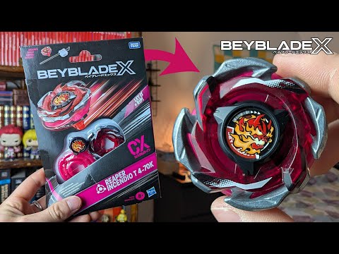 Beyblade X Starter Pack Reaper Incendio - Toupie Et Lanceur - Métal Authentique - Compatible Arène X Lanceur Beyblade X
