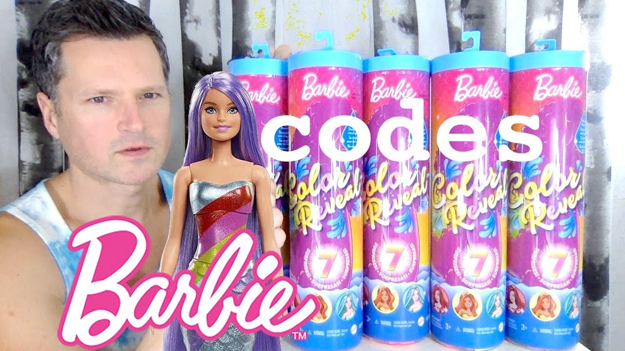 BARBIE COLOR REVEAL MERMAID SERIES WAVE 20 CODES MATTEL DOLL UNBOXING REVIEW